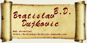 Bratislav Dujković vizit kartica